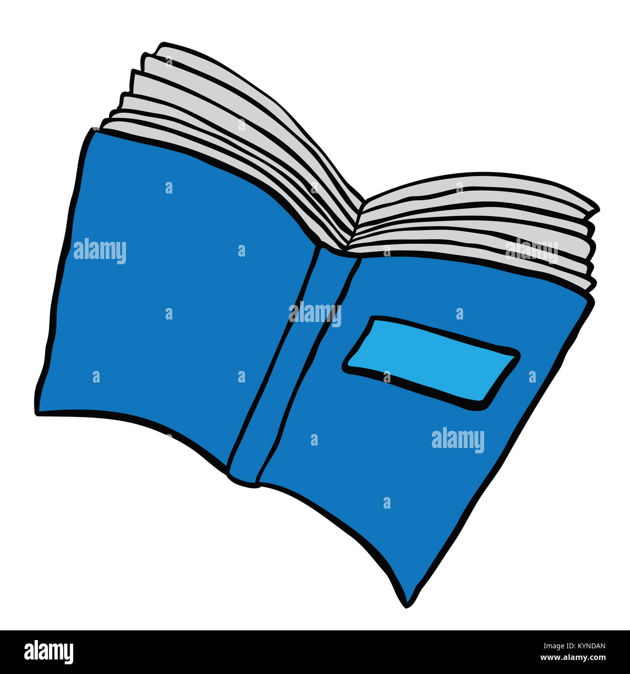 Ilustración de dibujos animados de libro abierto aislado en blanco  Fotografía de stock - Alamy