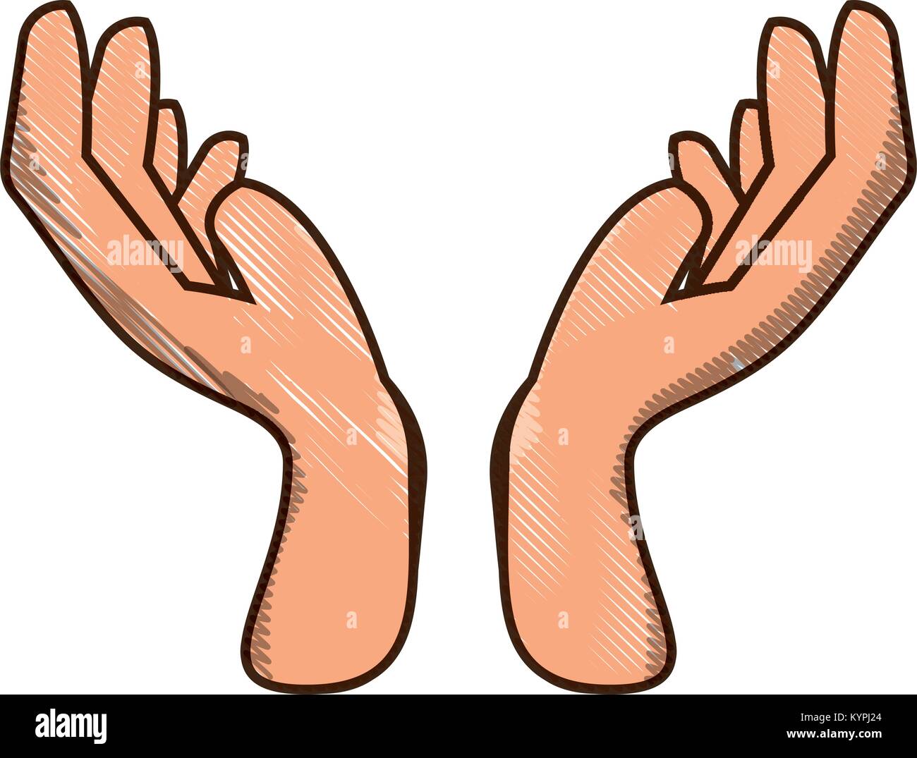 icono de las manos abiertas Imagen Vector de stock - Alamy