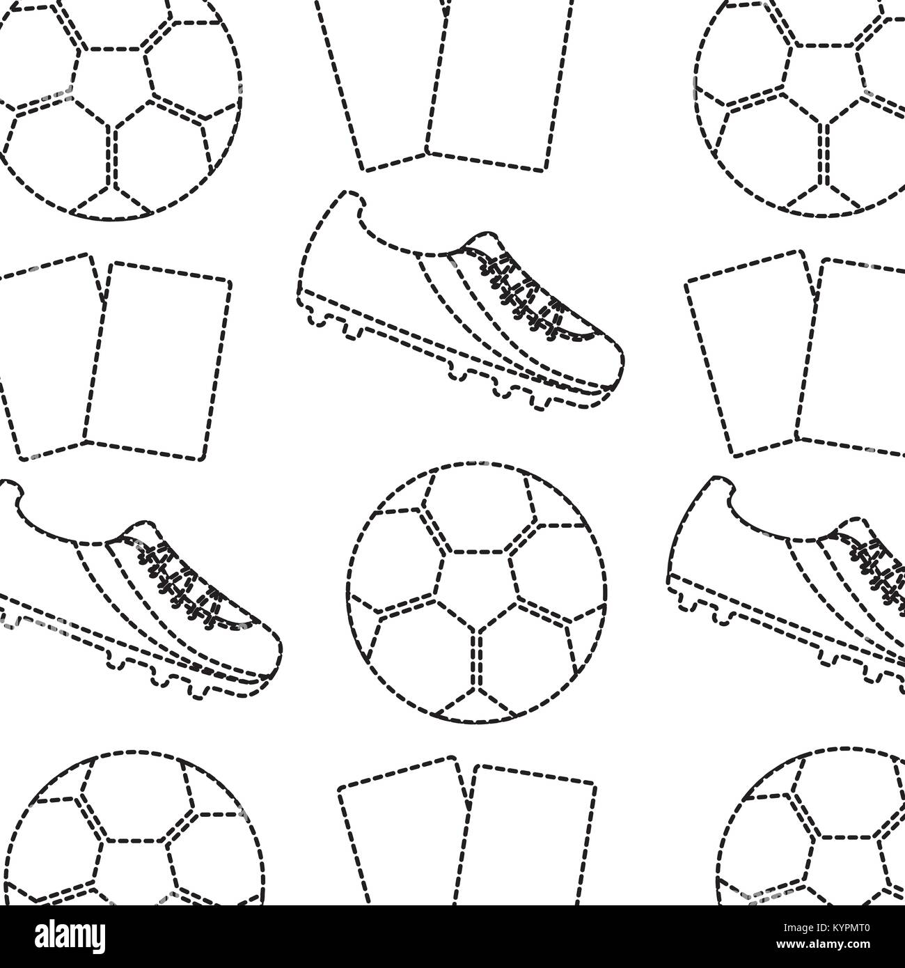 Zapatilla de fútbol balón tarjetas patrón perfecta Imagen Vector de stock -  Alamy