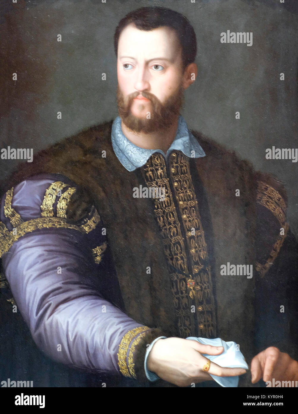 Retrato de Cosimo I de Medici, circa 1560 - Alessandro Allori Foto de stock