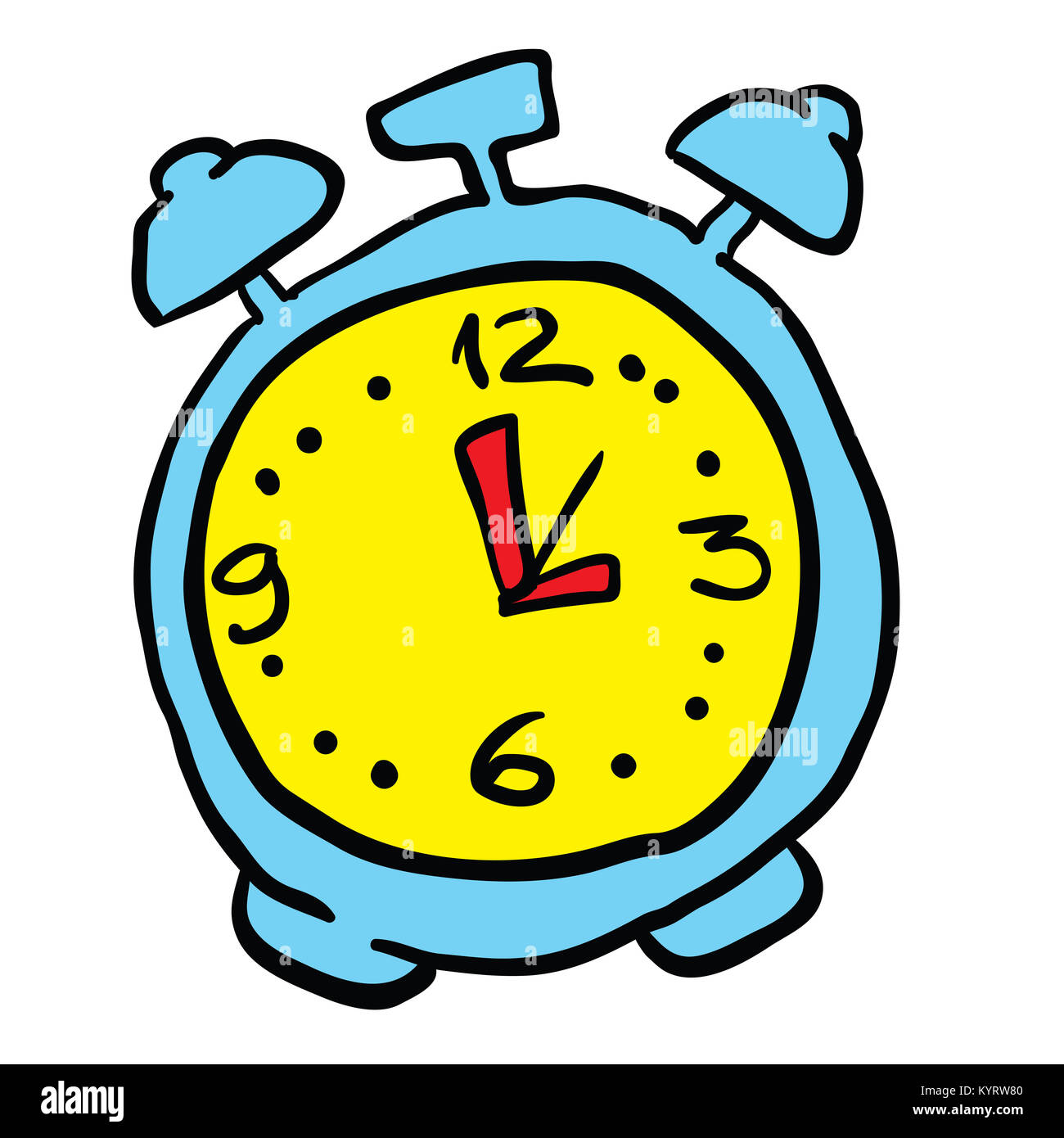 Reloj alarma cartoon Fotografía de stock - Alamy