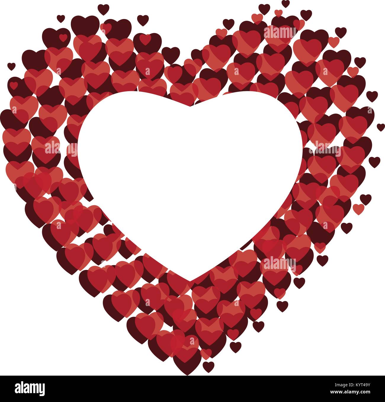 Ilustración vectorial de corazón rojo de fondo de San Valentín. Ilustración del Vector