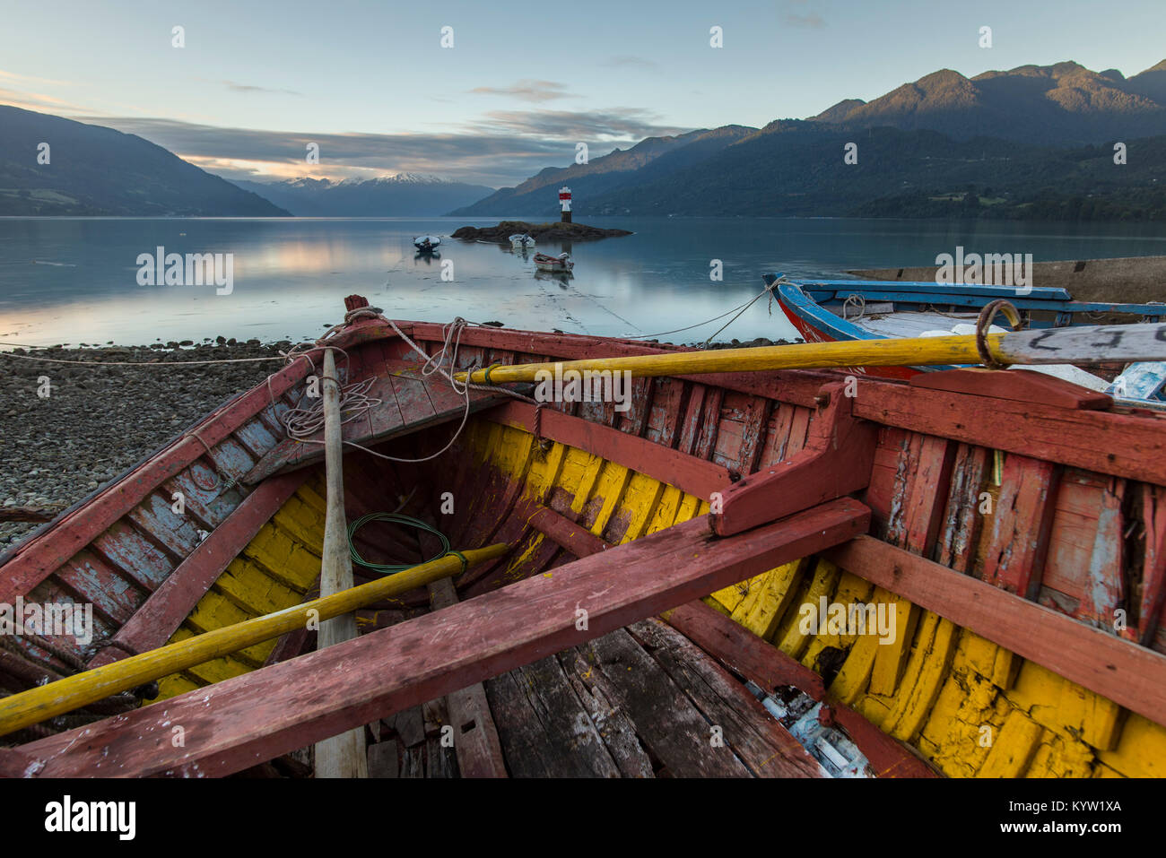 Cocharro, región de los lagos, Chile Foto de stock