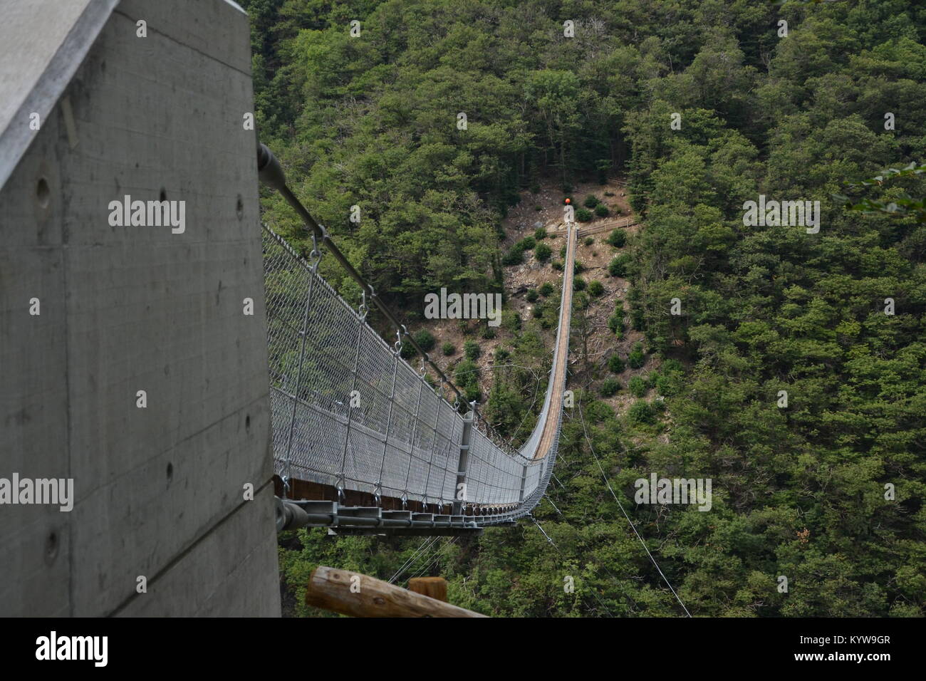 Ponte Carasc Tibetano, Bellinzona, Suiza Foto de stock
