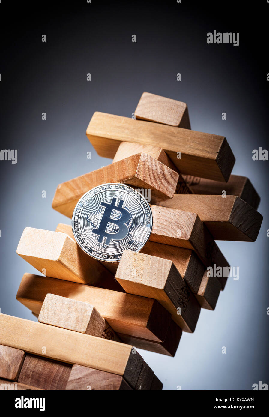 Bitcoin imagen concepto de riesgo de inversión Foto de stock