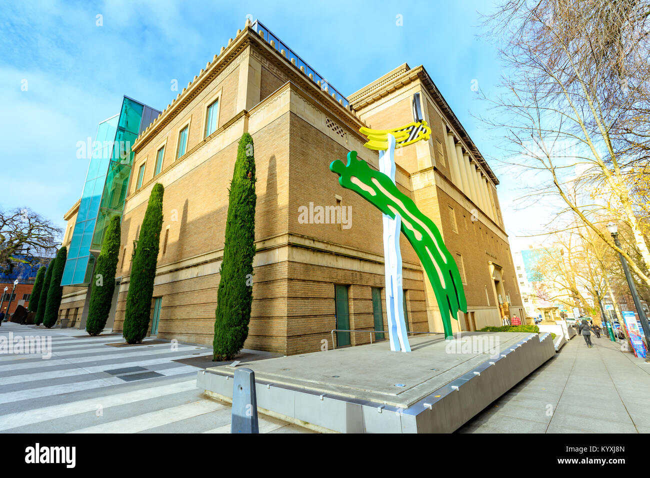 Portland, Oregon, Estados Unidos - Dec 22, 2017 : La histórica fachada del Museo de Arte de Portland. Es el museo de arte más antiguo de la costa oeste de la unidad Foto de stock