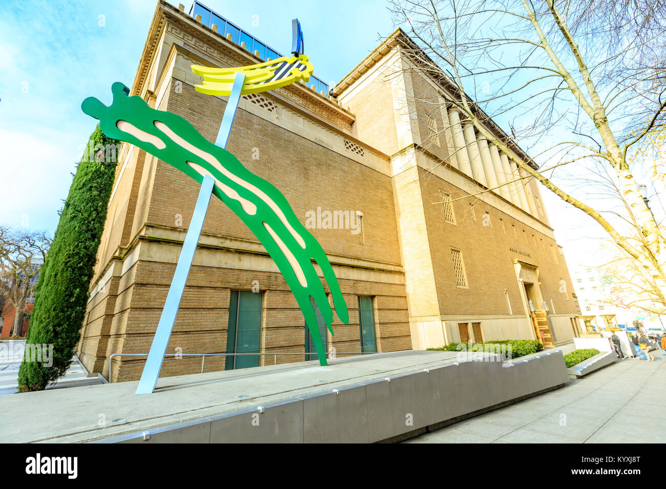 Portland, Oregon, Estados Unidos - Dec 22, 2017 : La histórica fachada del Museo de Arte de Portland. Es el museo de arte más antiguo de la costa oeste de la unidad Foto de stock