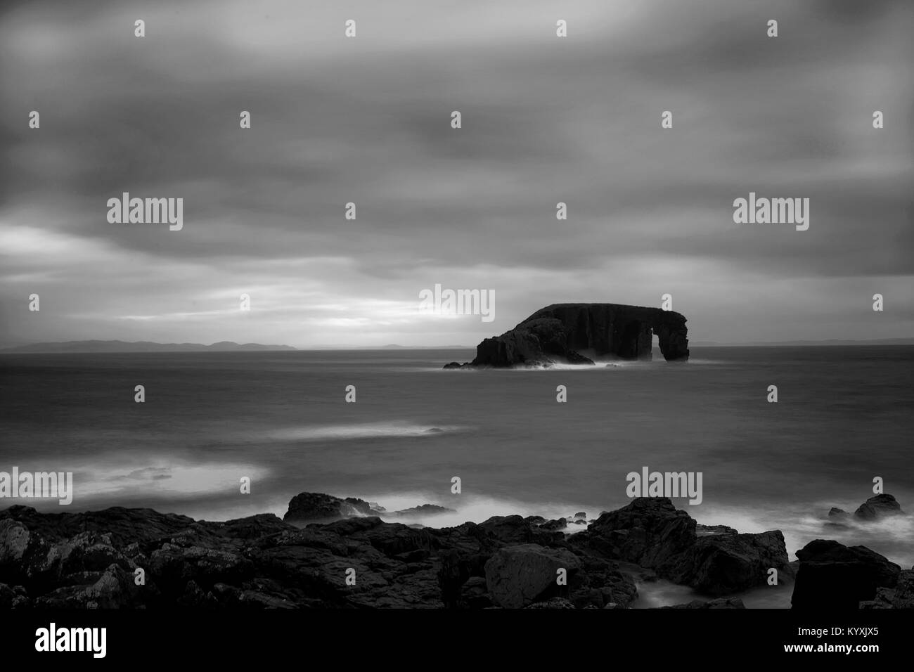 Puerta Holm sobre las islas Shetland Foto de stock