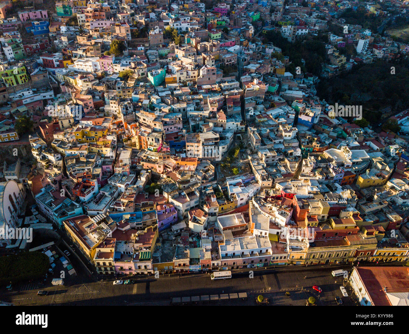 Vista aérea de Guanajuato, México Fotografía de stock Alamy