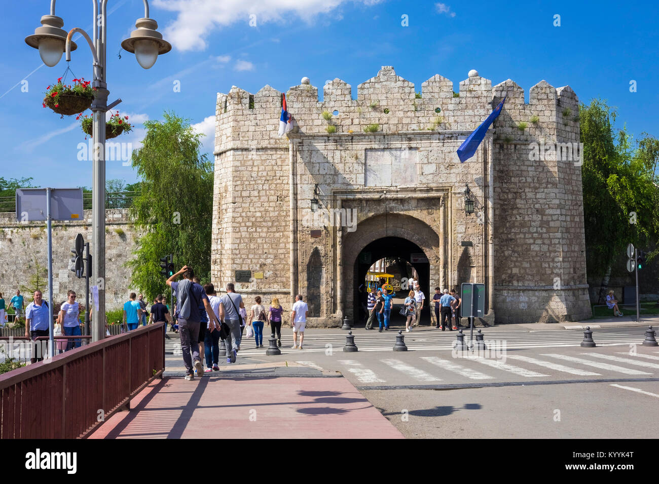 Nis, Serbia, Europa Oriental, el Estambul o Stambol Gate, la entrada principal de la fortaleza en la ciudad de Nis Foto de stock