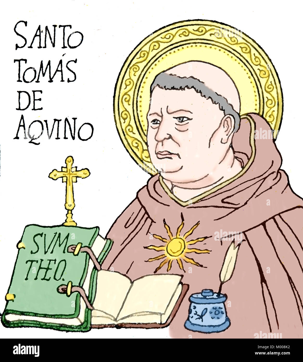 Santo Tomás de Aquino (1225-1274). Fraile dominico italiano y Doctor de la  Iglesia. Grabado Fotografía de stock - Alamy