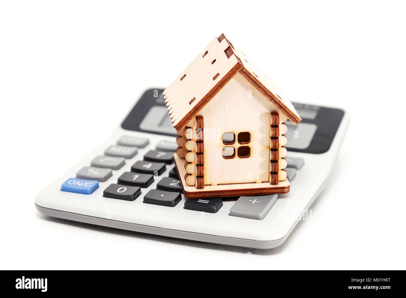 Casa y calculadora. Los costos de construcción Fotografía de stock - Alamy