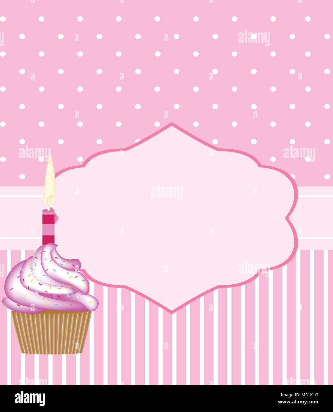Plantilla de tarjeta de cumpleaños para niñas, vector Imagen Vector de  stock - Alamy
