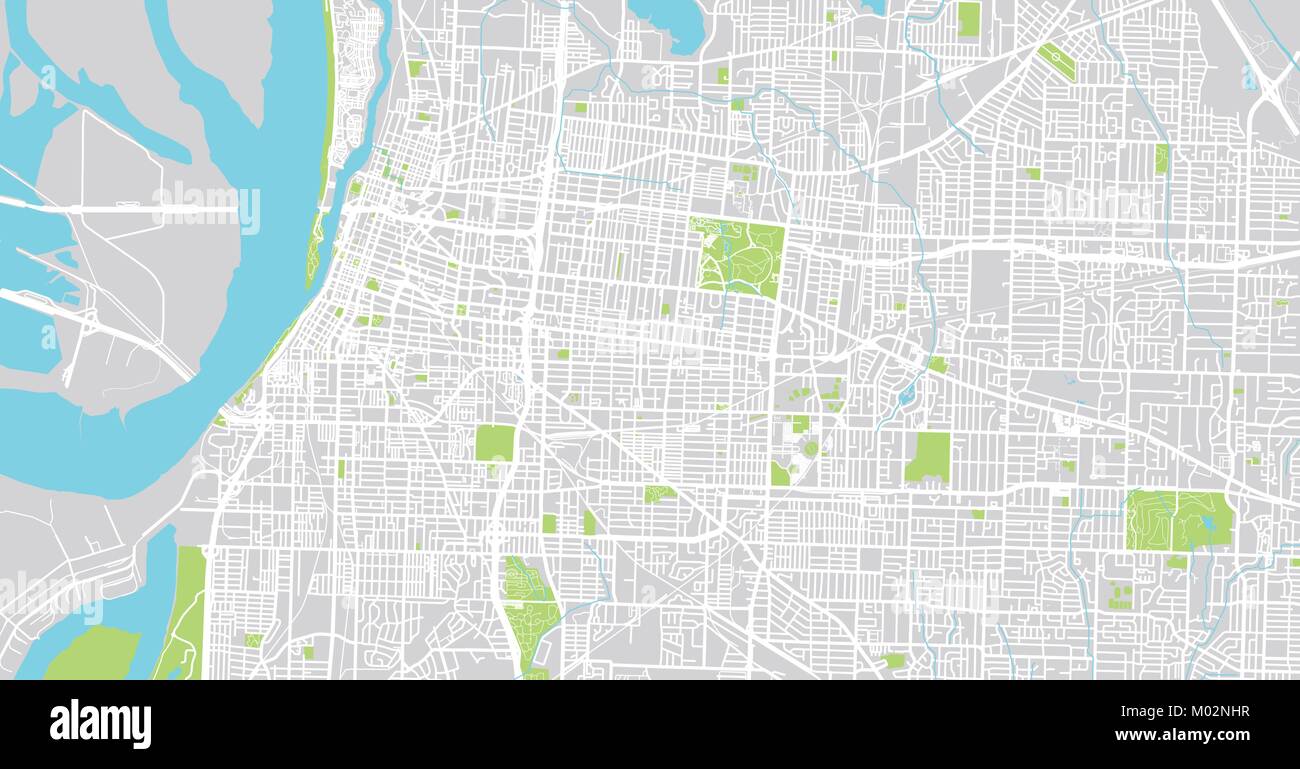 Mapa De Memphis Tennessee Vector Urbano Mapa De La Ciudad De Memphis, Tennessee, Ee.uu Imagen Vector  De Stock - Alamy