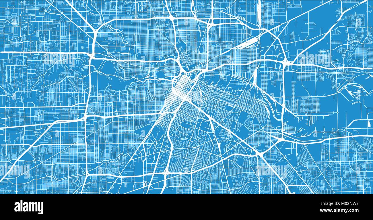 Mapa De La Ciudad De Houston Vector Urbano Mapa De La Ciudad De Houston, Texas, Ee.uu Imagen Vector De  Stock - Alamy