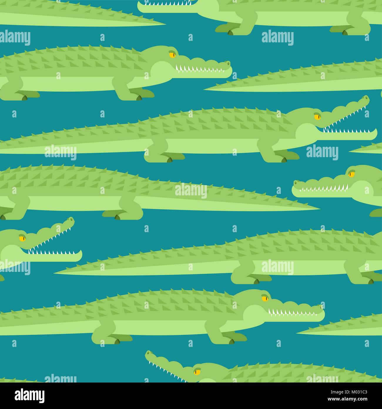 Cocodrilo patrón sin fisuras. Alligator Kids ornamento de tela.  Antecedentes animal depredador. Ilustración vectorial Imagen Vector de  stock - Alamy