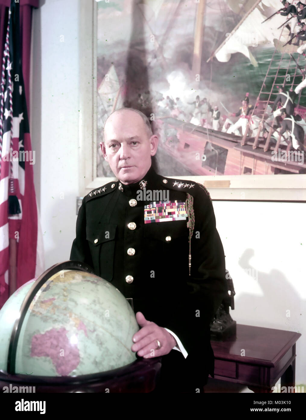 LEMUEL C. SHEPHERD Jr (1896-1990) como Comandante de la Infantería de Marina de los EE.UU. en febrero de 1952 Foto de stock