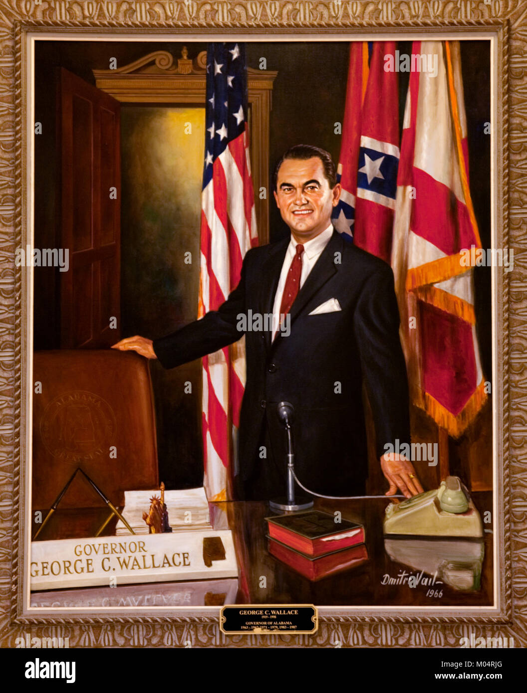 Retrato del Gobernador George Wallace Foto de stock