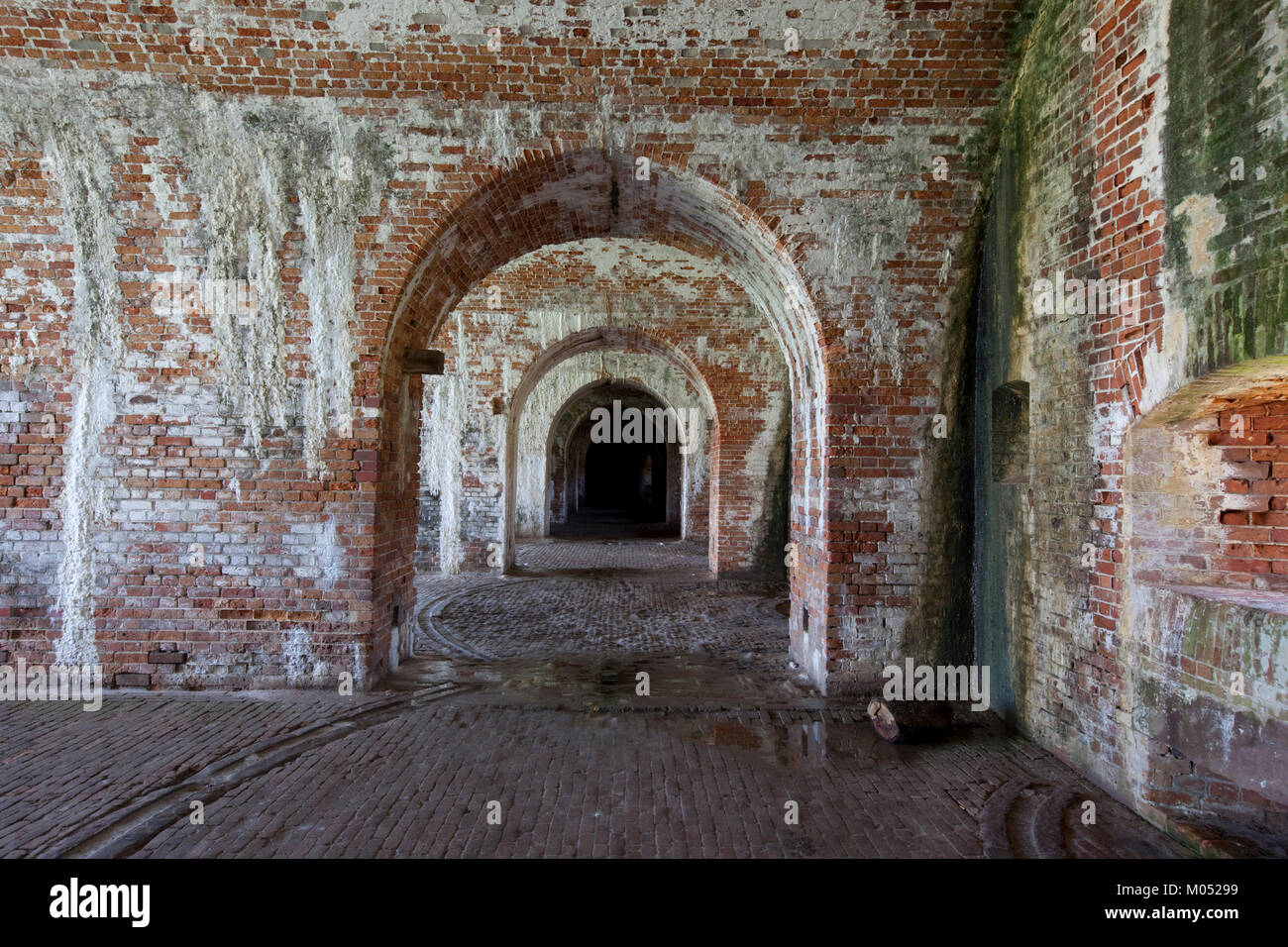 Fort Morgan es una fortaleza histórica en la desembocadura de la bahía de Mobile, Alabama Foto de stock