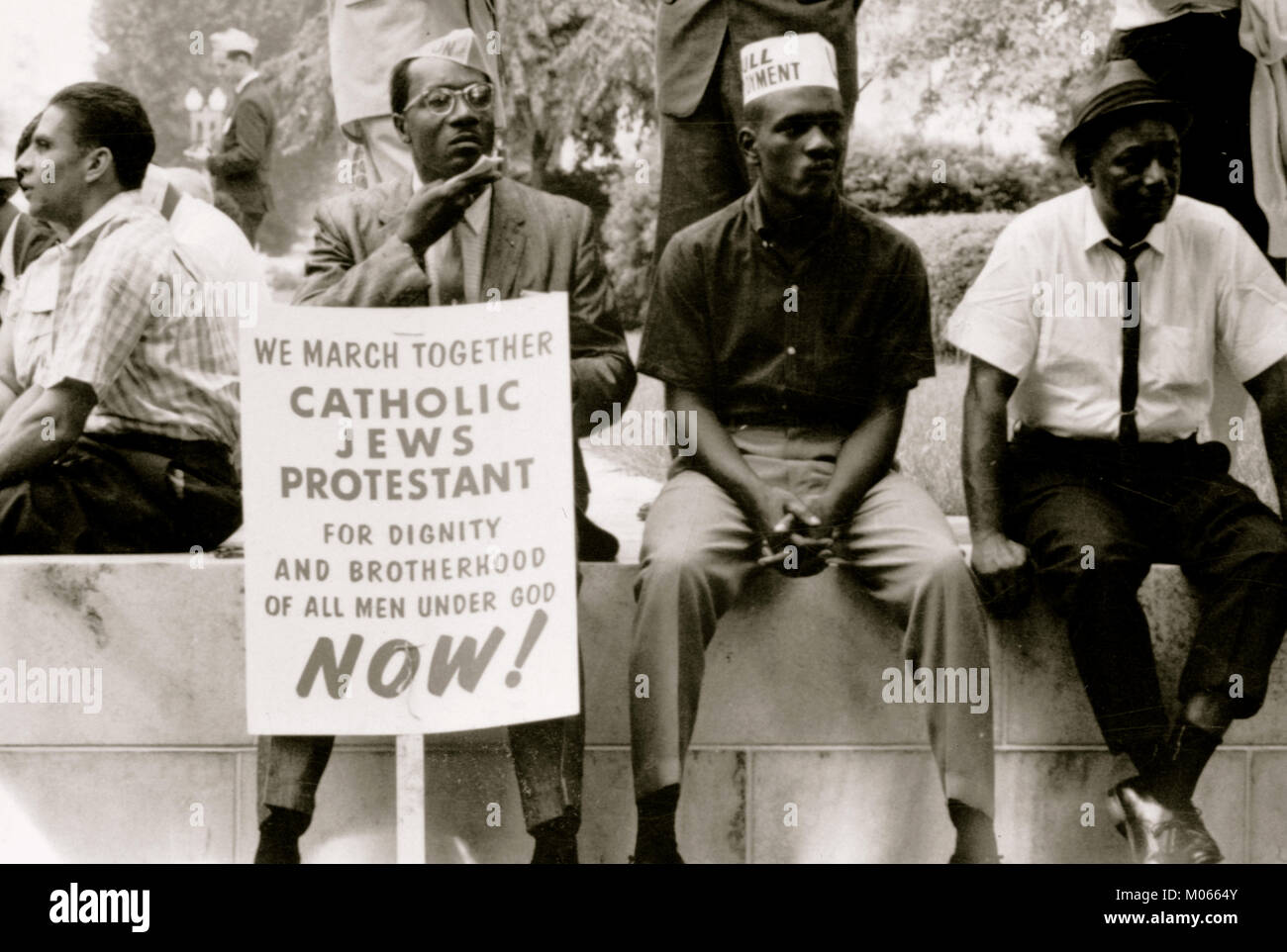 La marcha de derechos civiles de Selma a Montgomery, Alabama en 1965 Foto de stock