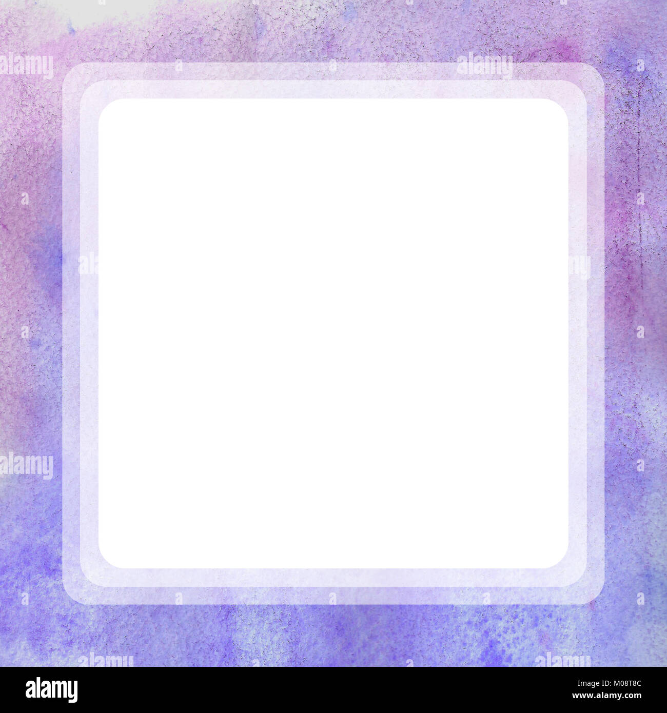 Acuarela bastidor cuadrado hecho a mano. Resumen ilustración de una