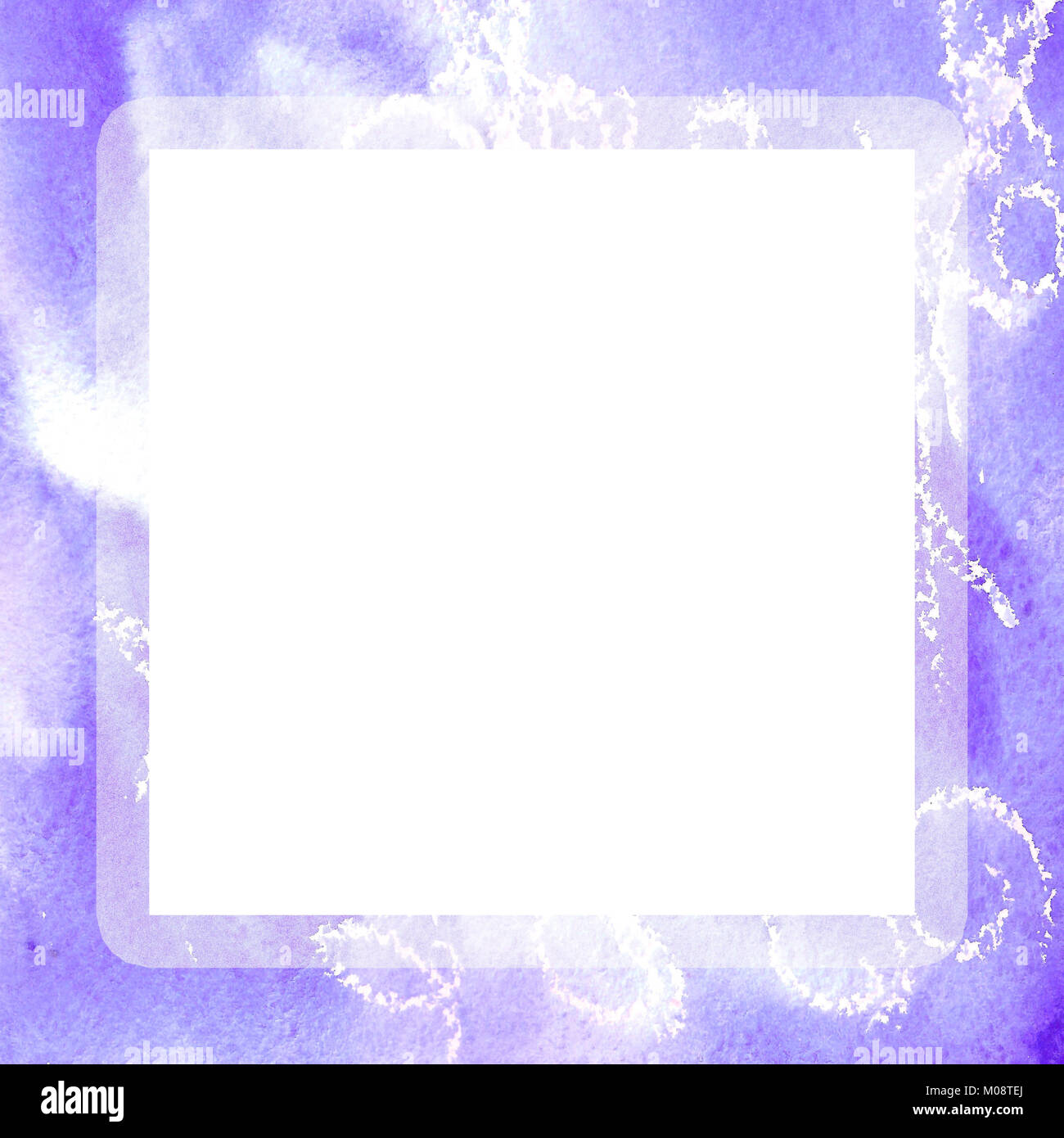 Acuarela bastidor cuadrado hecho a mano. Resumen ilustración de una