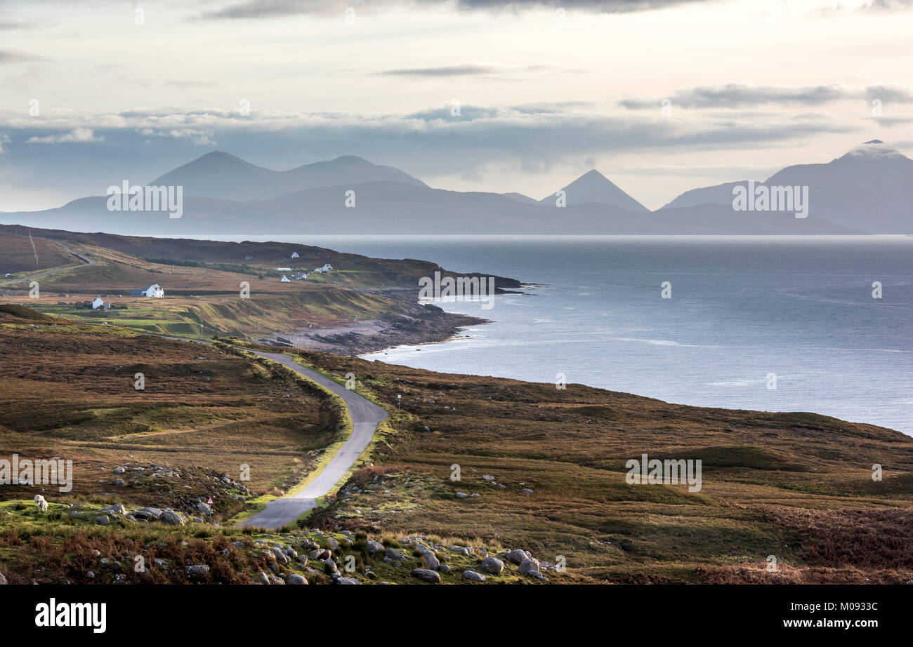 La costa occidental de Escocia Highlands la península de Applecross Western Ross, Escocia Foto de stock