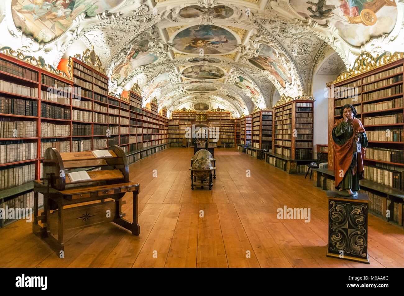 El Monasterio de Strahov Library Foto de stock