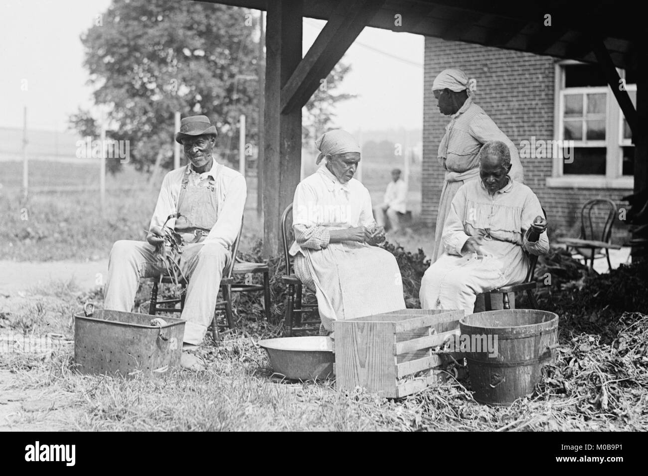En Plantation Ex-Slaves Foto de stock