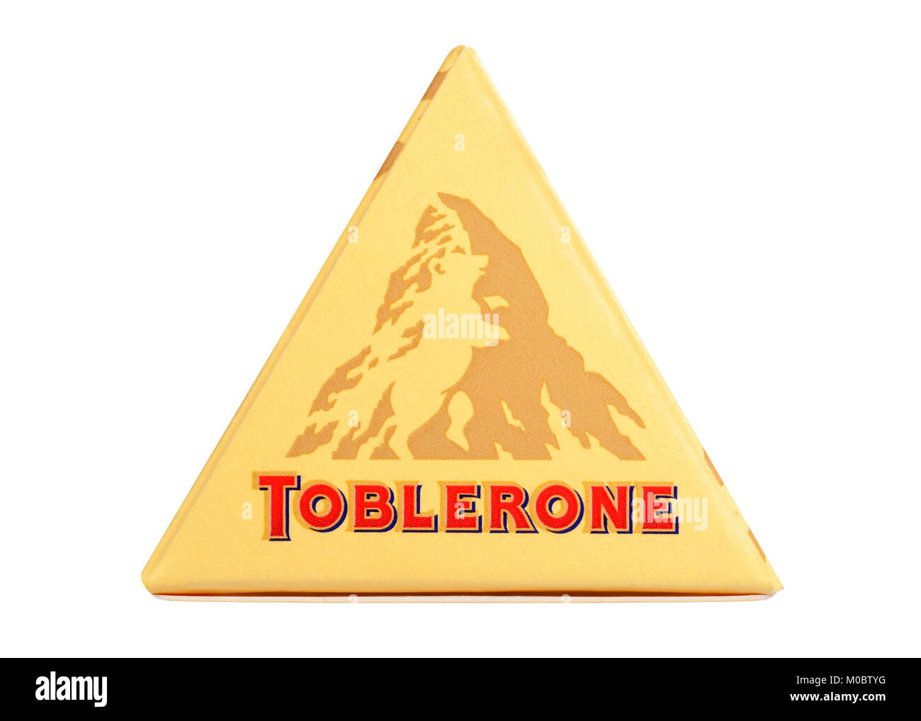 Barra de chocolate suizo Toblerone, Cerrar Foto de stock