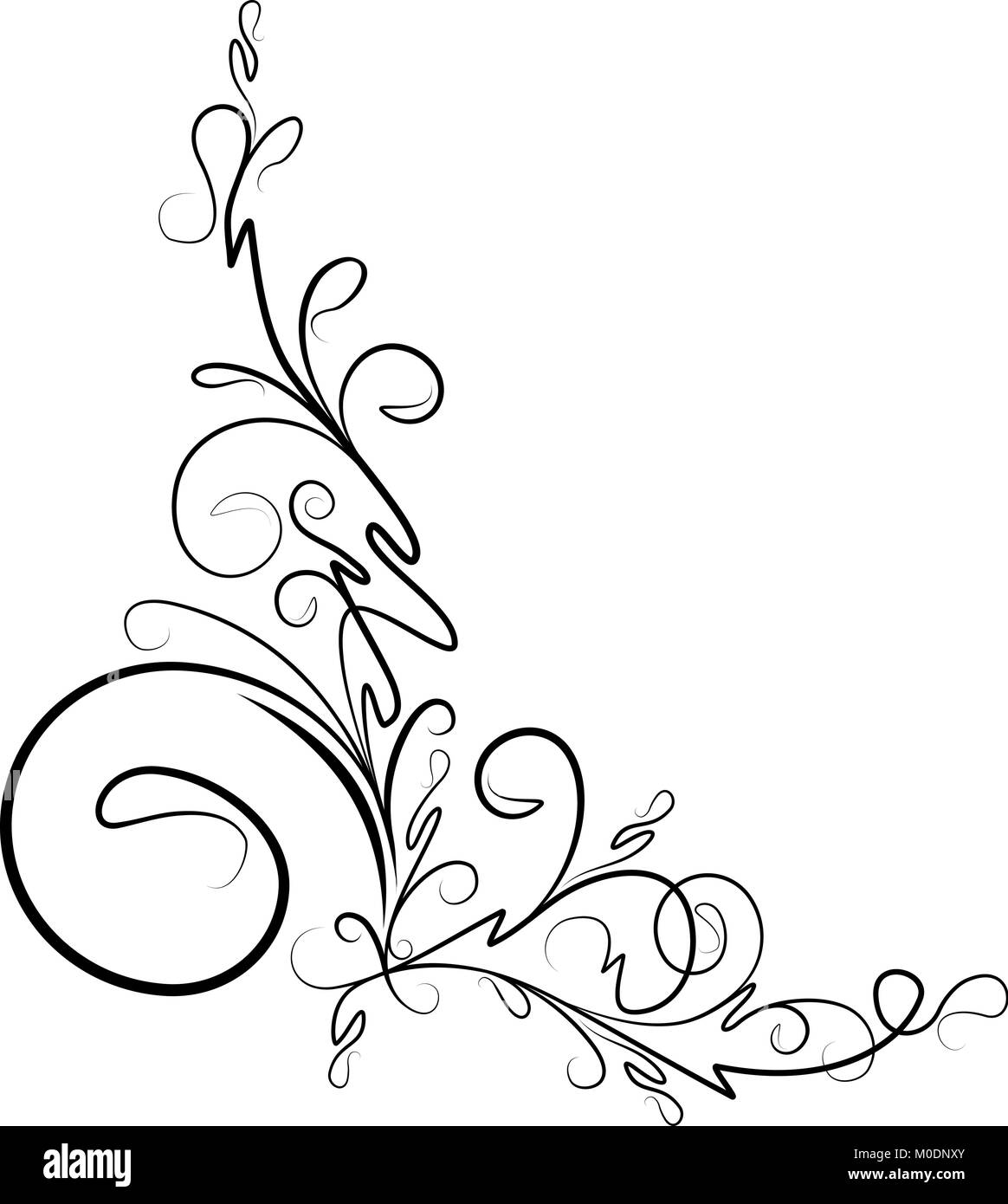 Esquina de flores ornamentales. Ilustración vectorial para su diseño o tatuaje Imagen Vector de stock - Alamy Esquina de flores ornamentales. Ilustración vectorial para su diseño o tatuaje Imagen Vector de stock - Alamy