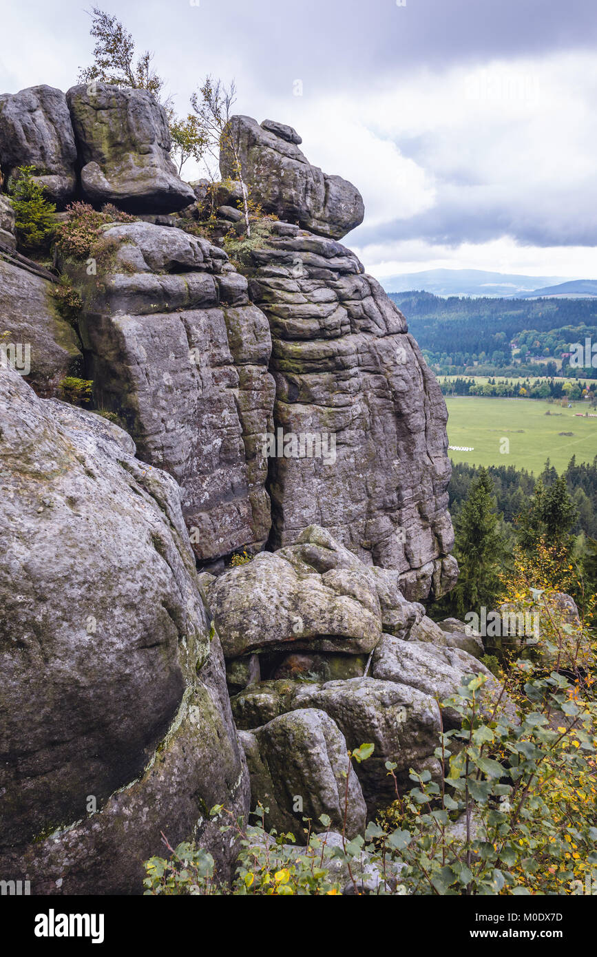 Szczeliniec Wielki, el pico más alto de las montañas Stolowe (cuadro