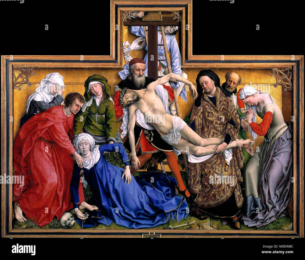 La deposición de Jesucristo - van der Weyden: circa 1435 Foto de stock