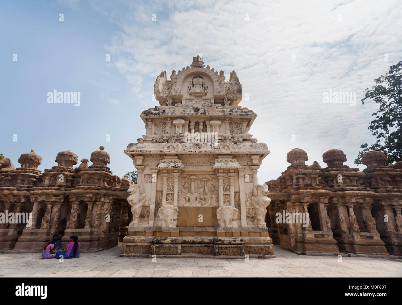 La India, Tamil Nadu, Kanchipuram, Kanchi Kailasanathar Templo Foto de stock