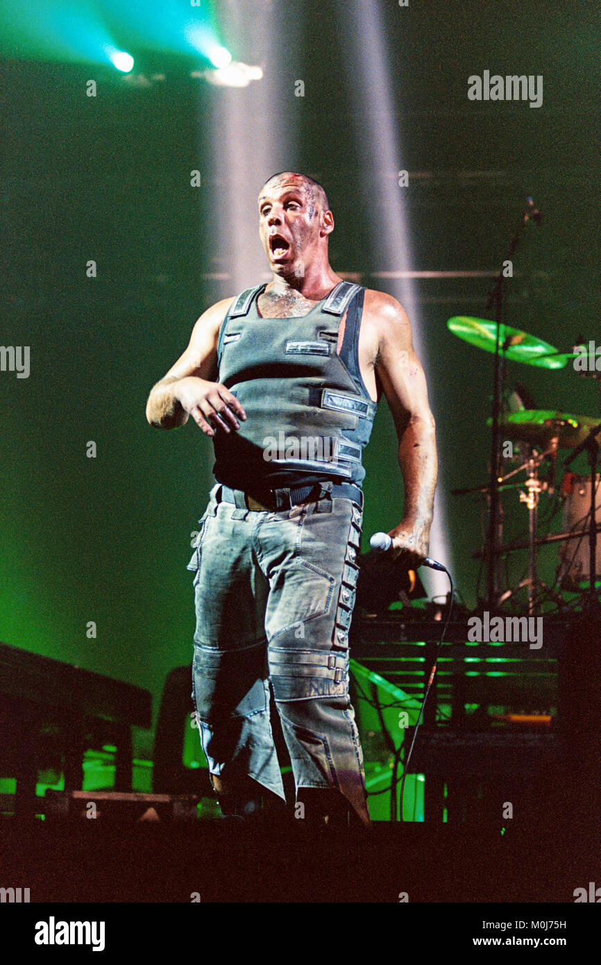 Rammstein actuarán en Londres Docklands Arena, el Millwall, Londres, Inglaterra, Reino Unido. Foto de stock