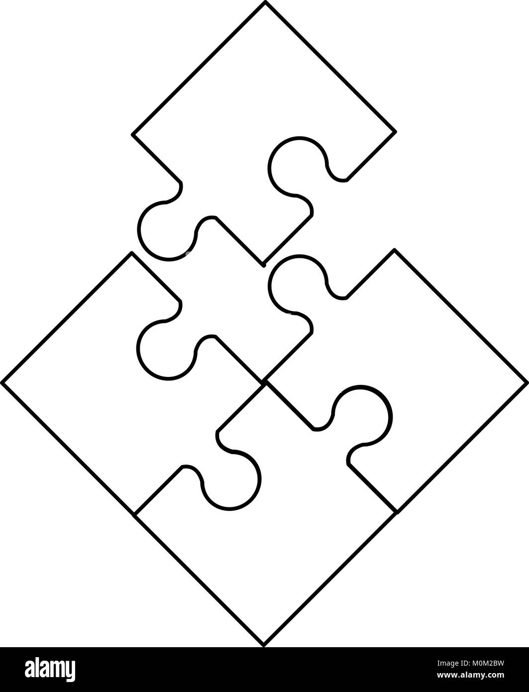 Jigsaw Puzzle símbolo Imagen Vector de stock - Alamy