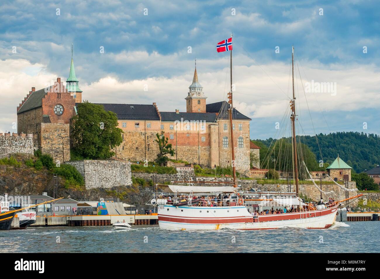 Noruega, Oslo, la fortaleza de Akershus. Foto de stock