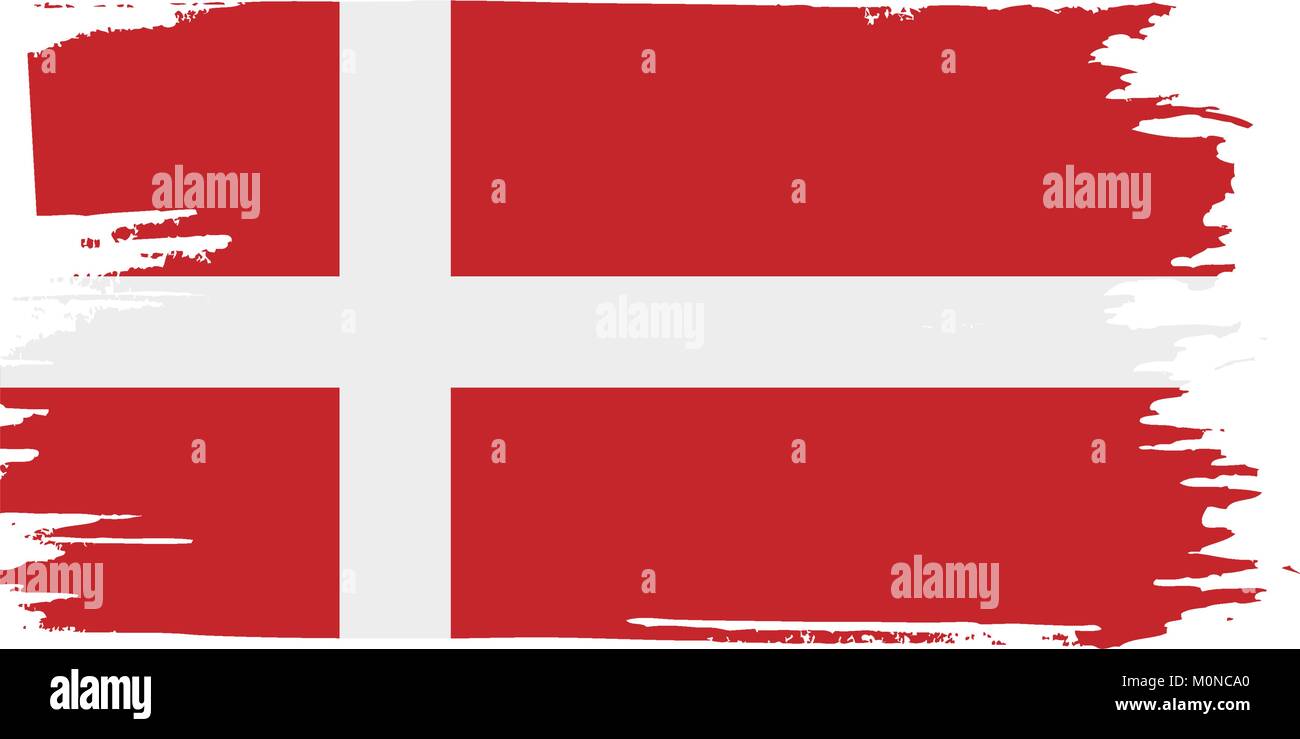 Danmark bandera, ilustración vectorial Ilustración del Vector