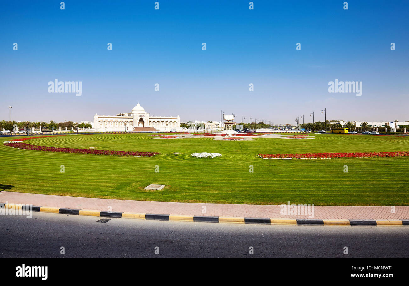 Plaza Cultural en Sharjah, Emiratos Árabes Unidos. Foto de stock