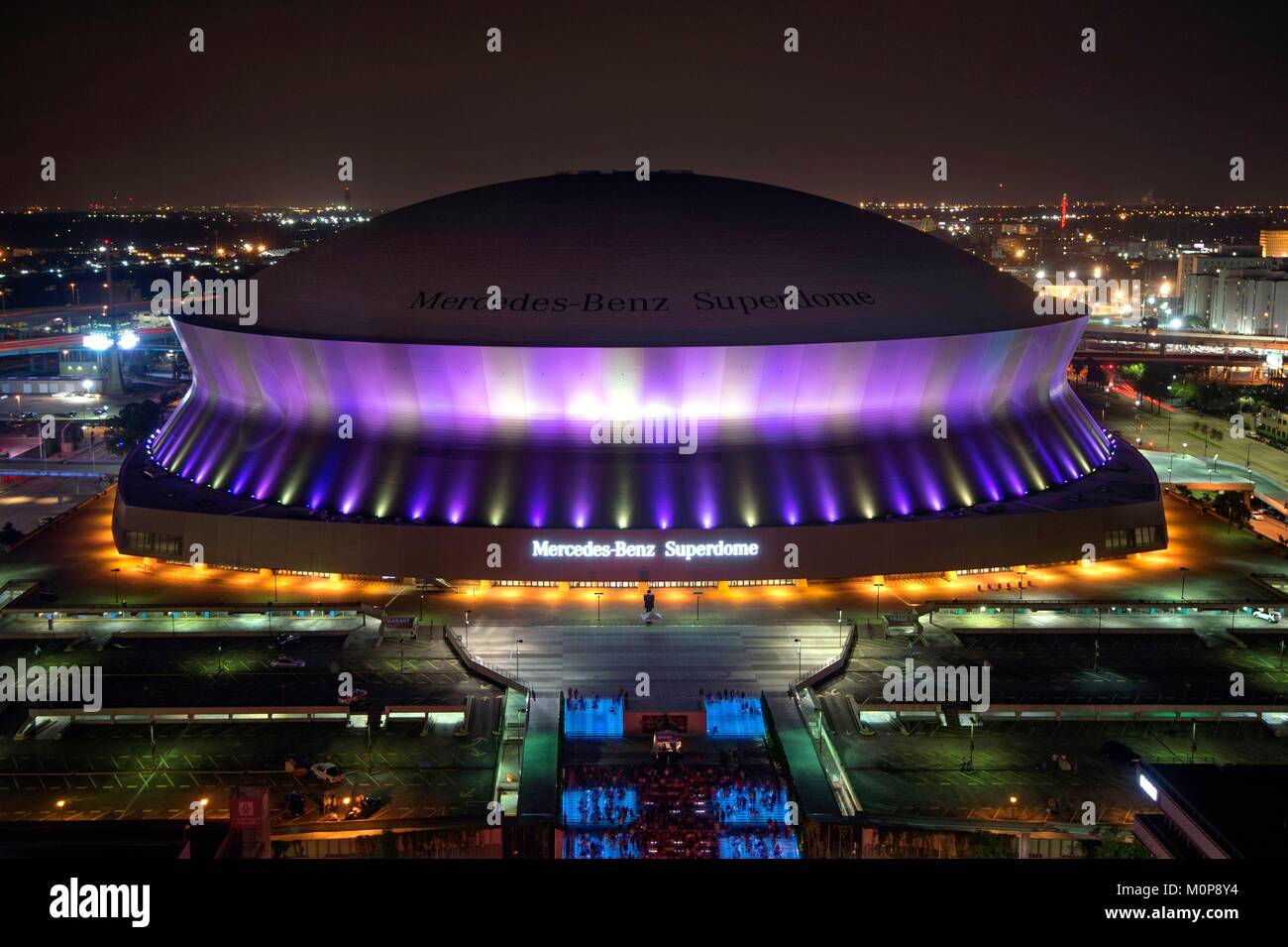 Estados Unidos, Louisiana, Nueva Orleáns, el estadio Superdome Foto de stock