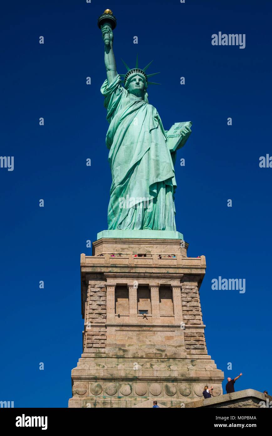 Estados Unidos,Nueva York,Nueva York,Lower Manhattan, la Estatua de la Libertad Foto de stock