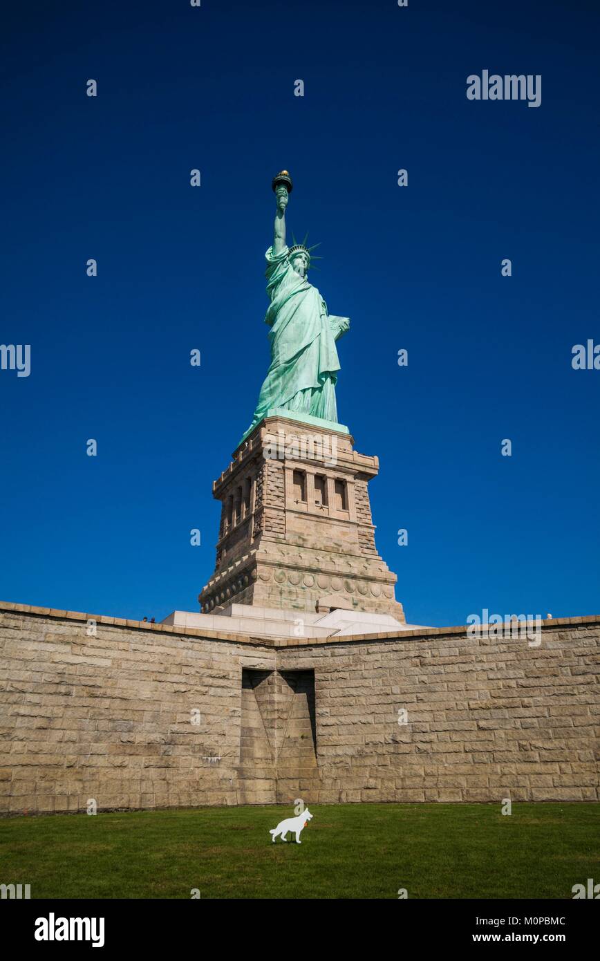 Estados Unidos,Nueva York,Nueva York,Lower Manhattan, la Estatua de la Libertad Foto de stock