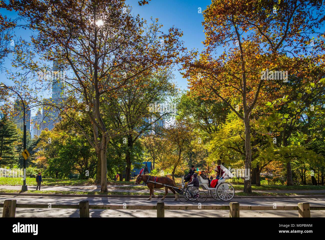 Estados Unidos,Nueva York,Nueva York,Central Park,otoño Foto de stock