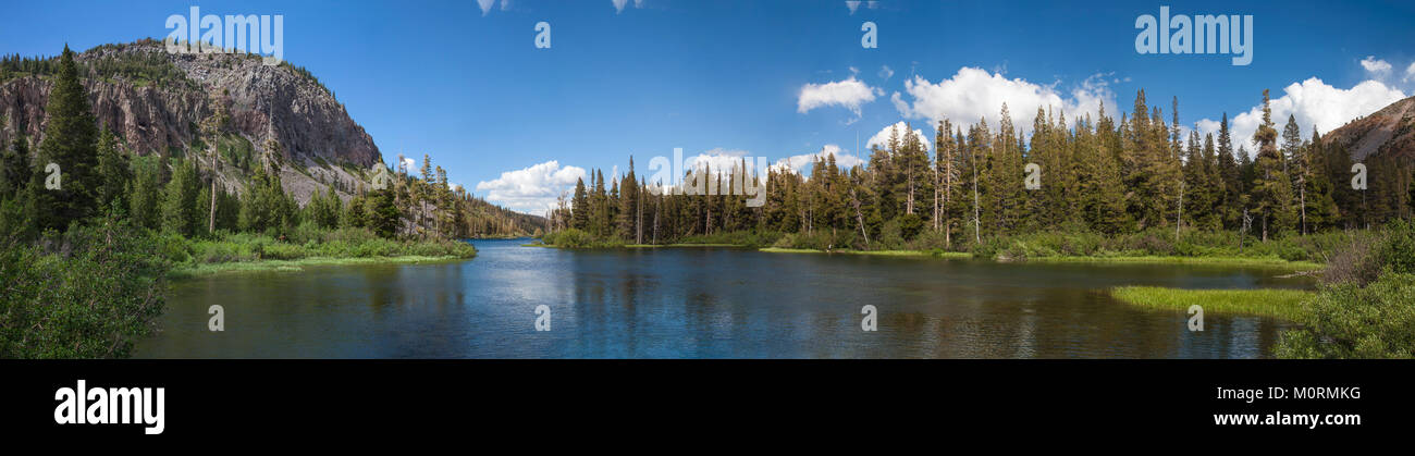 Twin Lakes, Mammoth Mountain Lakes Basin, Inyo National Forest, California, EE.UU. Foto de stock