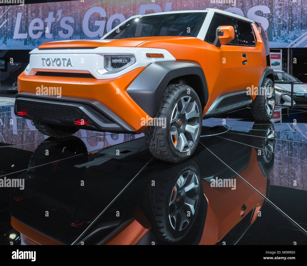 Detroit Mi Usa 15 De Enero De 18 Un Toyota Ft 4x Concept Car En El North American International Auto Show Naias Fotografia De Stock Alamy
