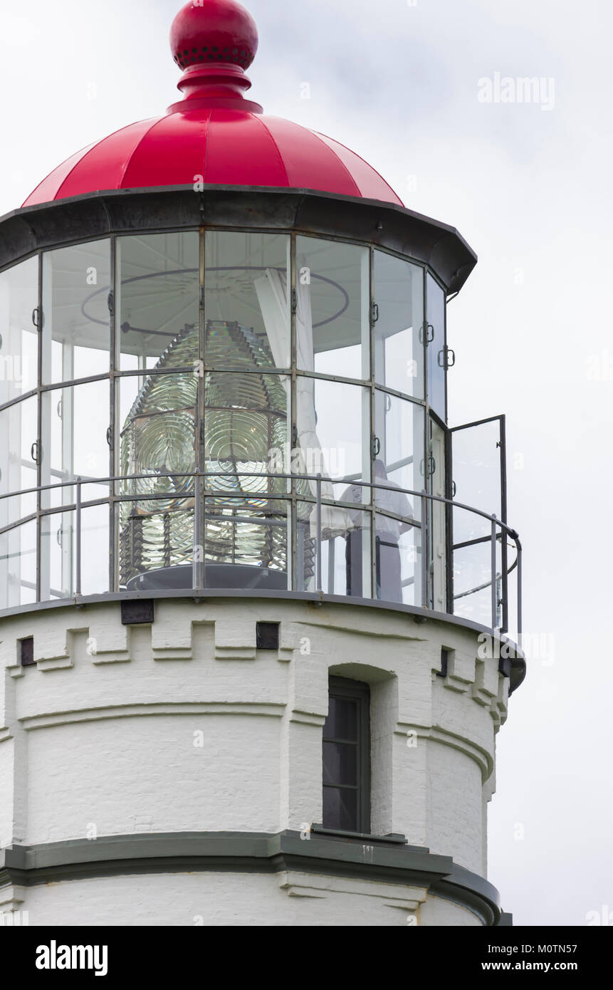 Cabo Blanco faro fue construido en 1870 y ahora contiene una lente Fresnel de segundo orden. Los seises Oregón EE.UU. Foto de stock