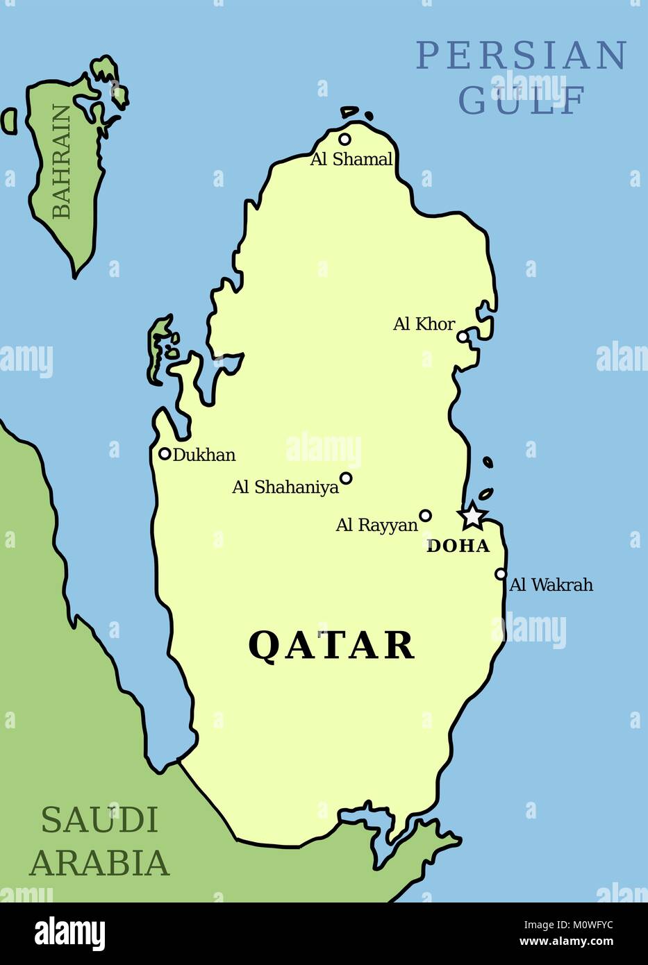 Qatar Mapa Bilscreen