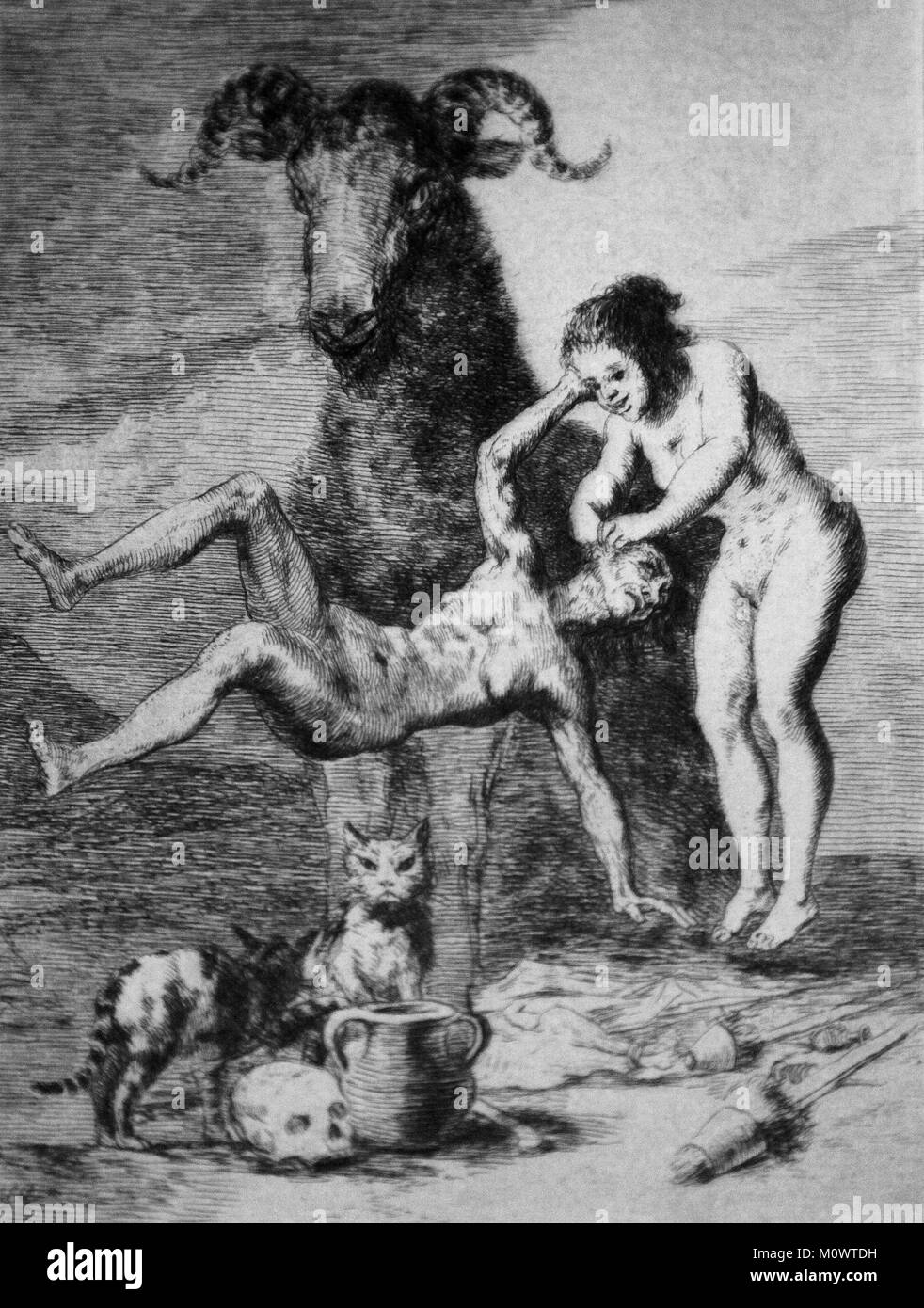 Los juicios por Francisco de Goya 1746-1828 Foto de stock