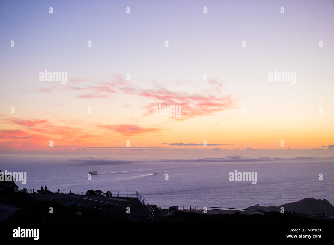 Atardecer en la Bahía de San Francisco Foto de stock