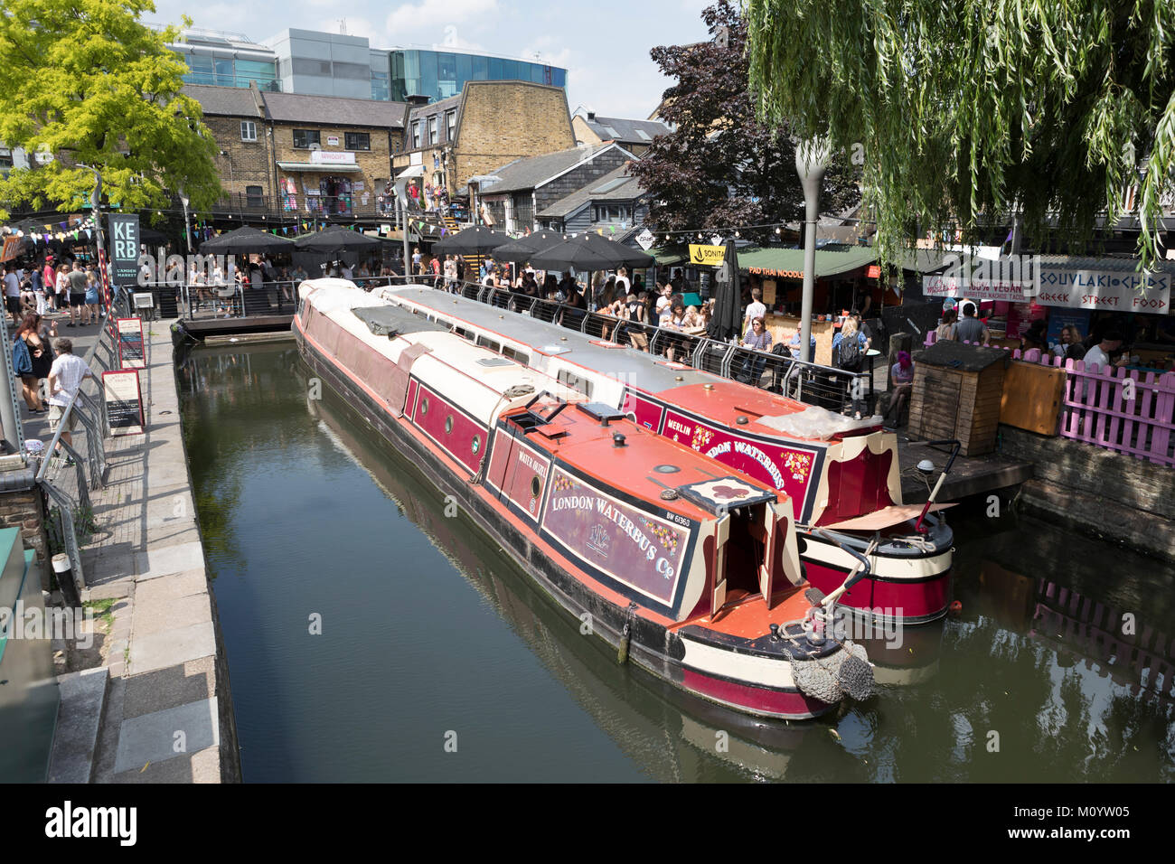 Camden Lock London Regents Canal Foto de stock